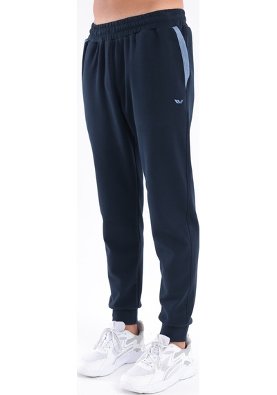 Rowinger Modal Karışımlı Yumuşak Dokulu Kontrast Biye Detaylı Erkek Jogger Eşofman Altı Navyblue