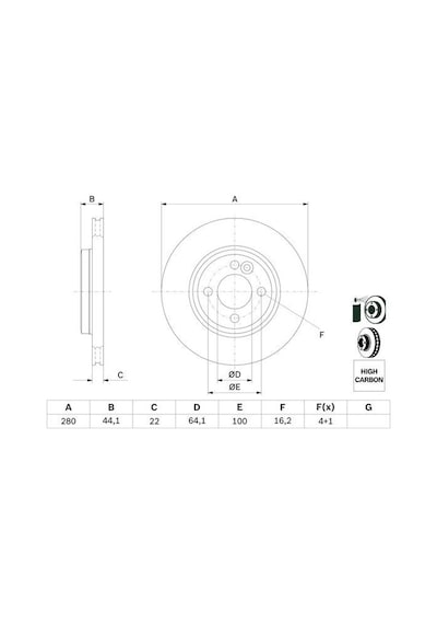 Mini One R56 1.6 2010-2013 Bosch Ön Disk 2 Adet
