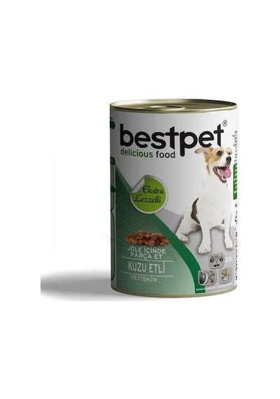 Bestpet Jöle İçinde Parça Kuzu Etli Konserve Yetişkin Köpek Maması 415 G