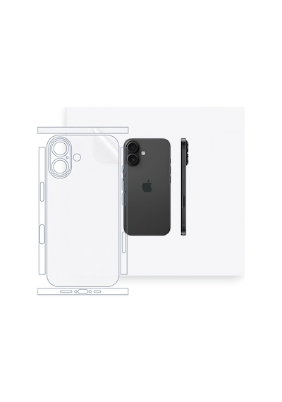 İphone 16 Uyumlu Fullbody Arka Kaplama Hidrojel Koruyucu Film