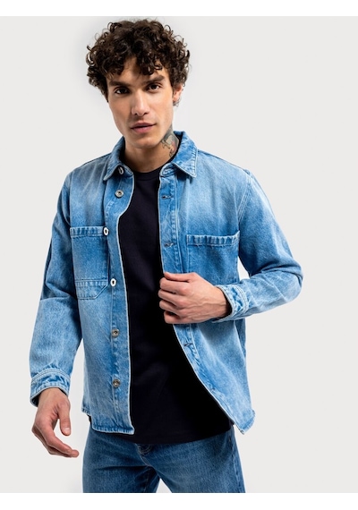 LOFT Regular Fit Erkek Gömlek U.kol Lf2036130 Q1.v1 Denim