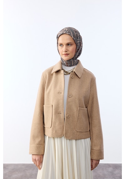 Mirsoy Scarf Zümra Desen Eşarp Krem