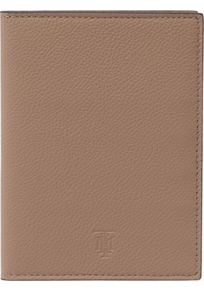 Montroi Grain Leather Passport Cover Lüks Deri Pasaport Kılıfı, Kart Gözlü Cüzdan Kahverengi