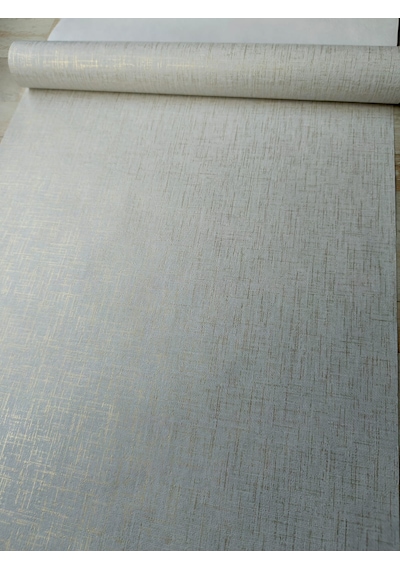 Krem Üzerine Işıltılı Gold Hafif Kabartmalı Sade Duvar Kağıdı 5²