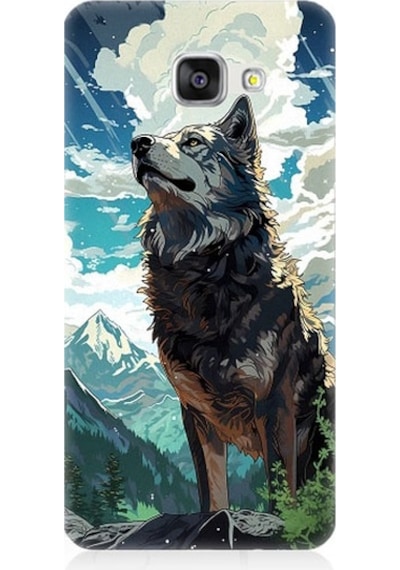 Samsung Galaxy A3 2016 Uyumlu Fantastik Bulutlar Ve Kurt Desenli Silikon Kılıf