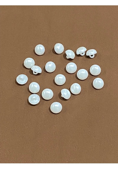 İnci Düğme / Plastik İnci Düğme / Bluz Gömlek Düğmesi / 20 Adet / Beyaz