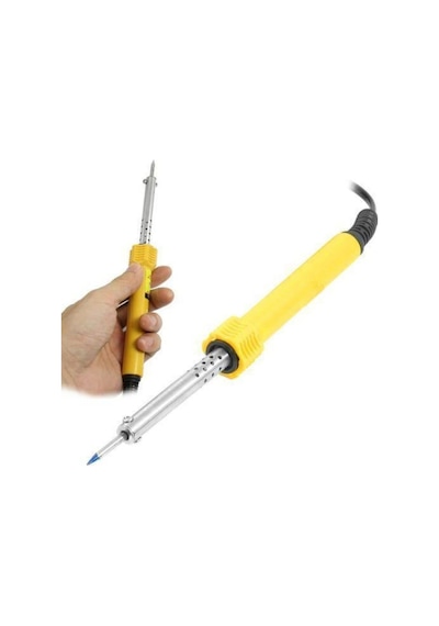60 Watt Topraklı Profesyonel Lehim Kalem Havya Lüx Set Lehim Teli