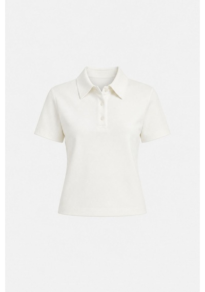 Suud Collection Ekru Jane Polo Yaka Tişört