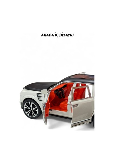Rolls Royce Cullinan Metal Model Araba 1:32 - Sesli Işıklı Kapıları Açılan Oyuncak Jip 18 Cm