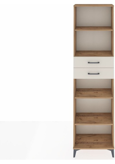 Arges Dolap 4 Raflı 2 Çekmeceli 60x30x221 Çam-aytaşı Çam
