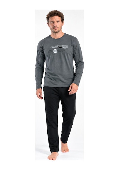 Pierre Cardin Erkek Pamuklu Penye Pijama Takımı - M / Gri