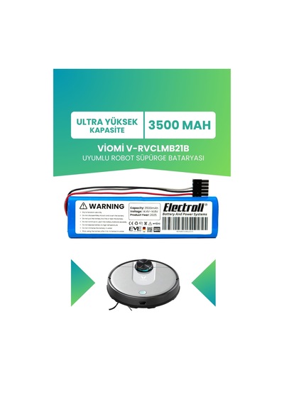 Viomi V-rvclmb21b Uyumlu Batarya 3500mah Pil