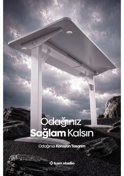 Firmus Dayanıklı Çalışma Masası - 160x80 - Beyaz