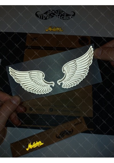 Bay Etiket Rfhlm45 Reflektif Melek Kanadi Sticker