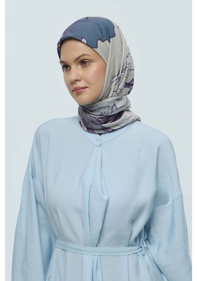 Moda Kaşmir Şakayık Desen Bambu Eşarp İ Ğde