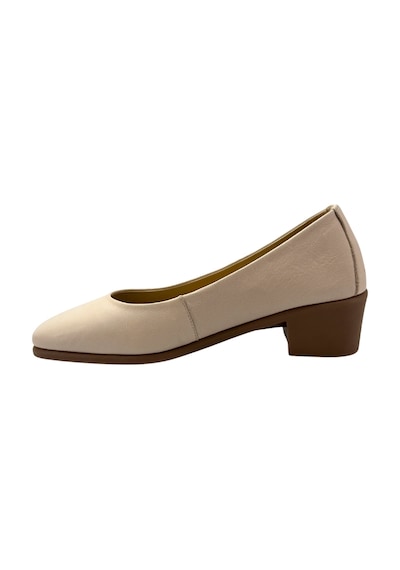 Albishoes Albini 26143222 Hakiki Deri Kadın Topuklu Ayakkabı Bej