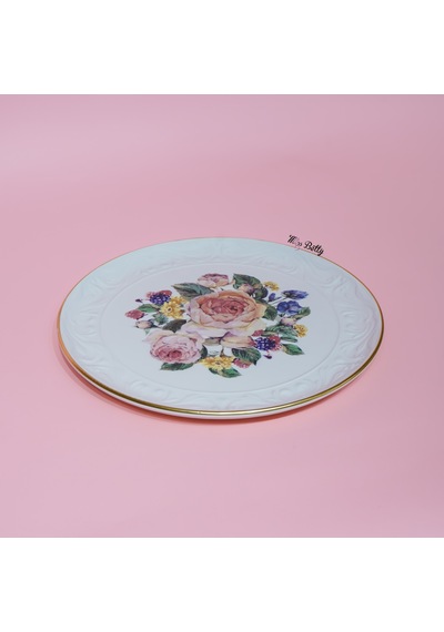 Rose Deluxe Porselen Sunum Tabağı 30 Cm Pembe