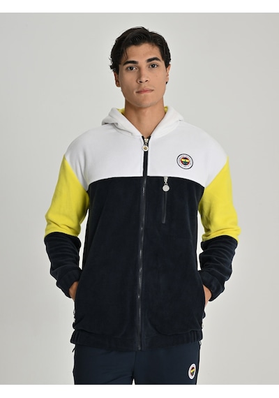 Fenerium Erkek Trıbun Üç Renkli Polar Sweat Lacıvert-beyaz-sarı