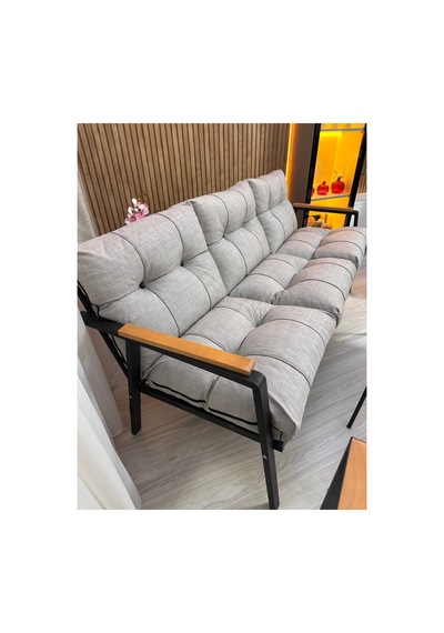 Houseart Balkon, Bahçe,teras,cafe - Salon - Metal Kanepe Koltuk Takımı - 3 1 1 Sehpa Gri Houseart Balkon, Bahçe,teras,cafe - Salon - Metal Kanepe Koltuk Takımı - 3 1 1 Sehpa Gri