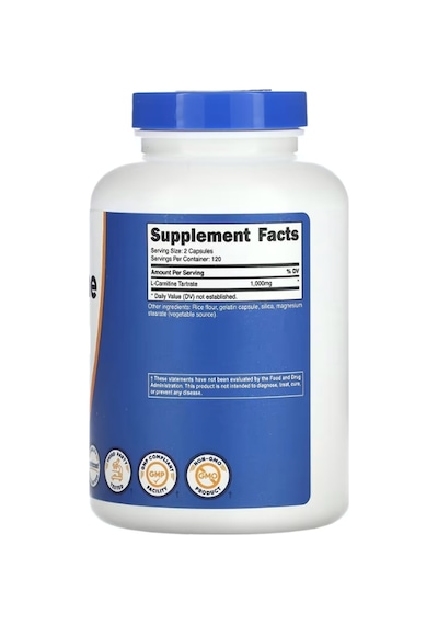 Nutricost, L-carnitine Tartrate, 1,000 Mg, 240 Capsul.abd Men...