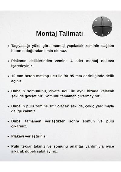 Teplay Duvar Ve Tavan Asma Aparatı Profesyonel Yoga, Kum Torbası, Hamak, Salıncak Gri - Siyah