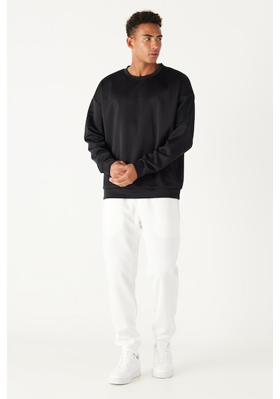 AC&Co / Altınyıldız Classics Erkek Siyah Oversize Fit Bol Kesim Bisiklet Yaka Düz Sweatshirt 4A5221200005SYHL Siyah AC&Co / Altınyıldız Classics Erkek Siyah Oversize Fit Bol Kesim Bisiklet Yaka Düz Sweatshirt 4A5221200005SYHL Siyah