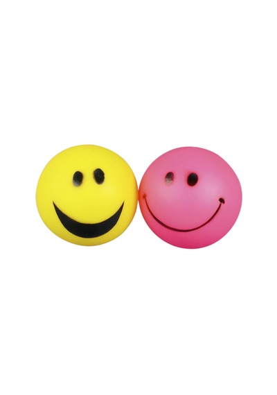 Happy Pet Smiley Ball Gülen Surat Desenli Sesli Köpek Oyuncağı 2 Li Paket