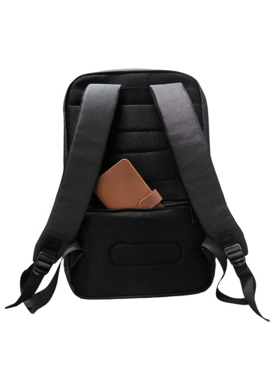 17'' İnç Siyah Kumaş Laptop Bilgisayar Seyahat Günlük Okul Unisex Sırt Çantası Siyah - Siyah
