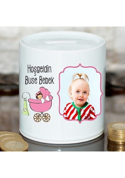 Yeni Doğan Hediyesi- Hoşgeldin Bebek Kumbarası (Kız Bebek)