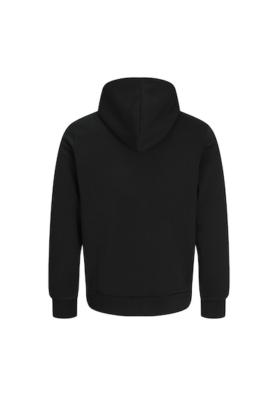 Jack & Jones Erkek Loose Fit Kapüsonlu Hoodie - Collie - 12301971 Siyah