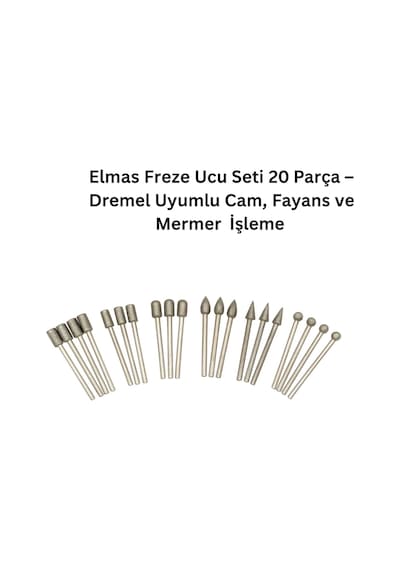 Senbang Dremel Gravür Benzeri Kalıpcı Taşlama Cam Fayans Delme Mermer Granit Aşındırma Elmas Freze Uc Seti