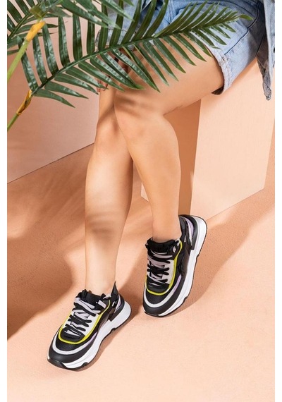 Kadın Sneakers Çift Bağcıklı Spor Ayakkabı Lena 001