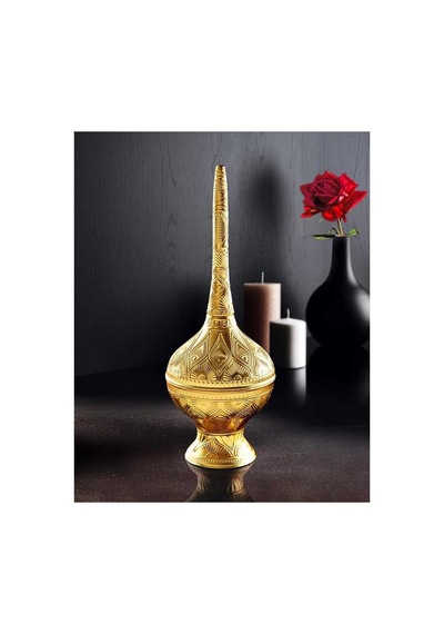 Güldanlık Gülsuyu Şişesi Dekoratif Metal Gold Yasir Model