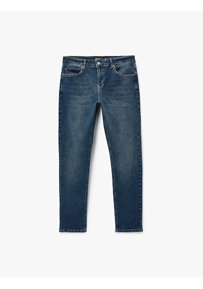 Koton Pamuklu Normal Bel Slim Fit Jean Pantolon - Brad Jean Orta İndigo 6sam40140nd İndigo Koton Pamuklu Normal Bel Slim Fit Jean Pantolon - Brad Jean Orta İndigo 6sam40140nd İndigo