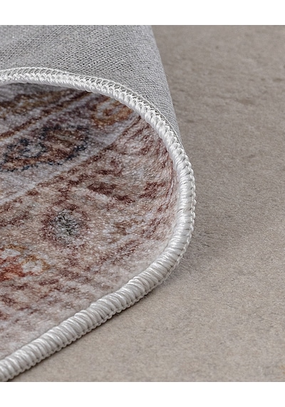 Madame Coco Sauvrel Shiny Effect İpeksi Kadife Halı - Kahverengi - 80x300 Cm 8684427224168 Çok Renkli