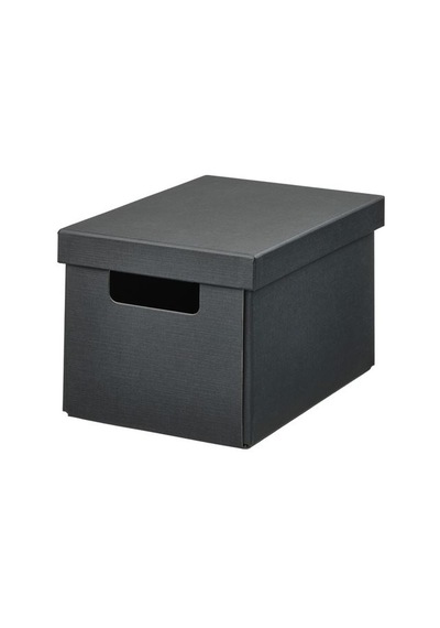 Ikea Fjäderharv Kapaklı Kutu, Antrasit, 18x25x16 Cm