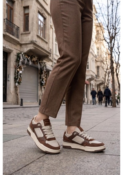 Kinetix Bağcıklı Günlük Kahverengi Kadın Sneaker Solley