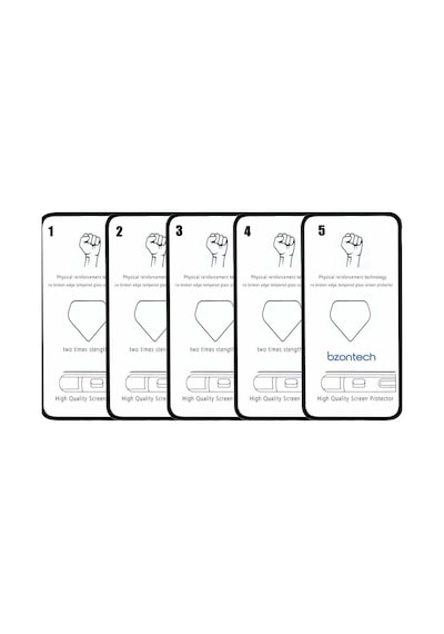 Bzontech Apple Uyumlu iPhone 11 İle Ekran Koruyucu Tam Kaplayan 5li Set