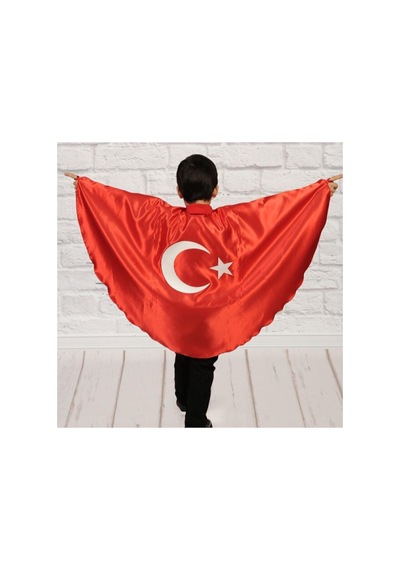 Türk Bayraklı Pelerin 8-12 Yaş Diğer