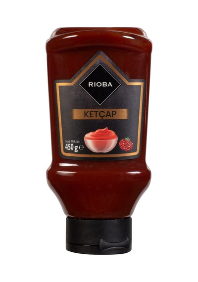 Rıoba Ketçap 450 G Pratik Sıkma Şişe Gastronometro Lezzeti 4'li Avantaj Paketi - 4 Adet Tarı