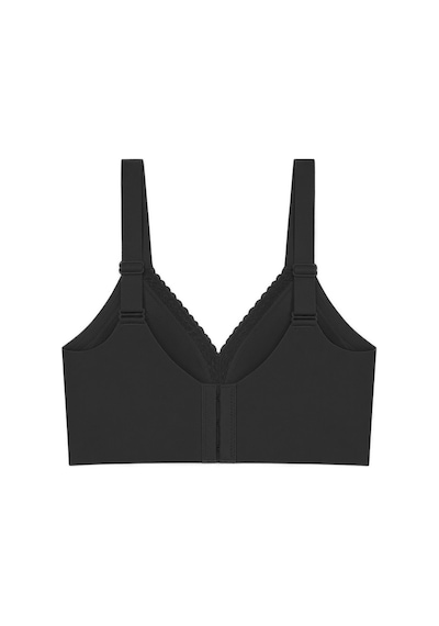 Cottonill Seamless Bra - Seravia Siyah Lazer Kesim Dantelli Minimizer Kadın Sütyen