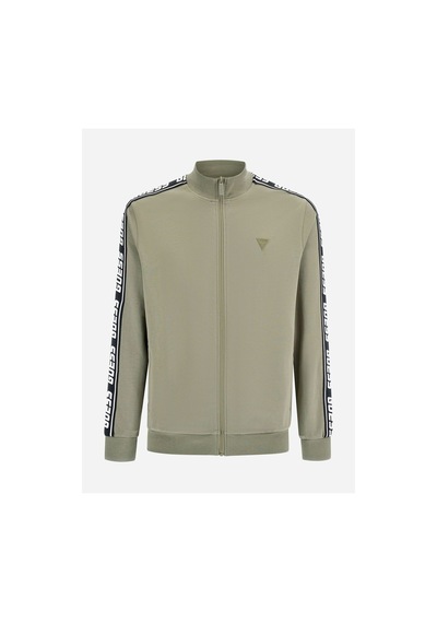 Guess Full Zıp New Arlo Sweatshırt - Erkek Dik Yaka Fermuarlı Logo Şerit Detaylı Haki Çok Renkli Guess Full Zıp New Arlo Sweatshırt - Erkek Dik Yaka Fermuarlı Logo Şerit Detaylı Haki Çok Renkli