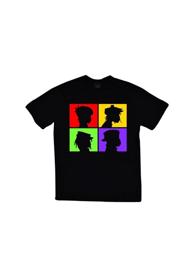 Stoned&Fame Gorillaz Baskılı T-shirt SIYAH