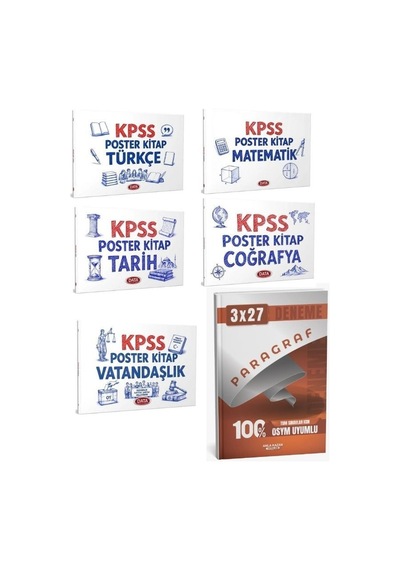 Data 2027 Kpss Türkçe Matematik + Coğrafya + Tarih + Vatandaşlık Poster Kitap + Anla Kazan Paragraf