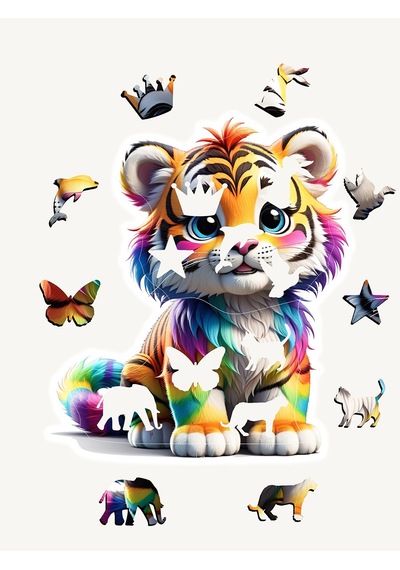 Ncpuzzles Rocky Kaplan 15 Parça Ahşap Yapboz Bul Tak Puzzle