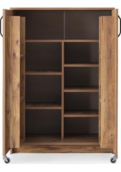 Çok Amaçlı 2 Kapaklı Mutfak Erzak Kiler Dolabı 80x52x120cm