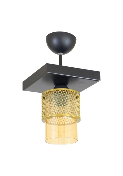 Tekli Bal Cam Kafes Model Modern Plafonyer Avize P