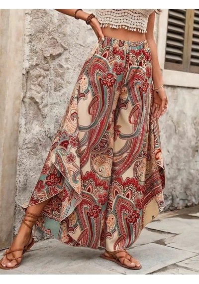 Leyla Sanat Sanata Yeni Bir Bakış Açısı Kadın Yüksek Bel Beli Lastikli Desenli Geniş Paçalı Süprem Pantolon Çok Renkli Leyla Sanat Sanata Yeni Bir Bakış Açısı Kadın Yüksek Bel Beli Lastikli Desenli Geniş Paçalı Süprem Pantolon Çok Renkli