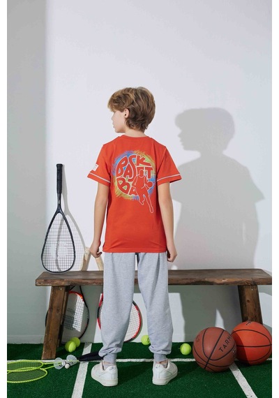 Tarık 6-11 Yaş Erkek Çocuk Pijama Basket 3944210 - Turuncu Turuncu