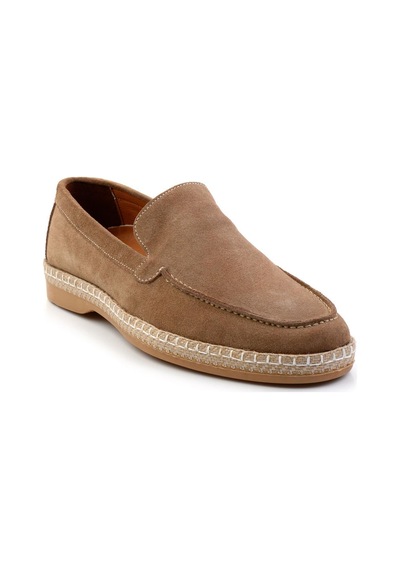 Bambi Bej Leather Erkek Espadril E01079709502 Bej